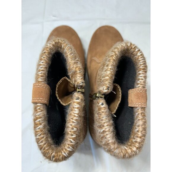 Khombu Laura All Weather Ankle Booties Chestnut Suede Womens Size 7 - Picture 11 of 12